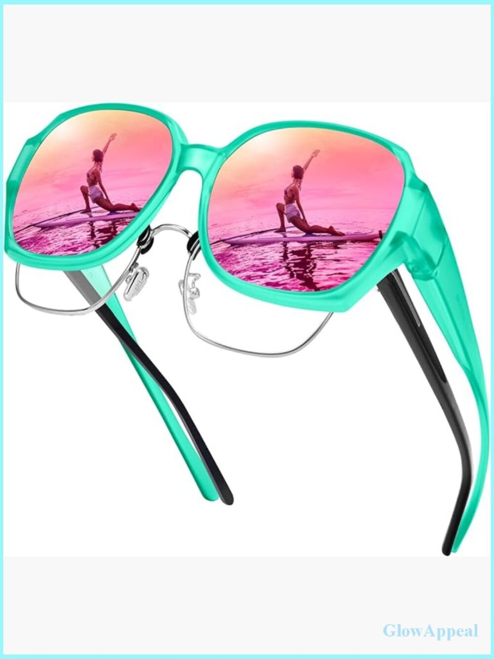 Polarized Fit Over Glasses Sunglasses UV400 Protection Square Oversized